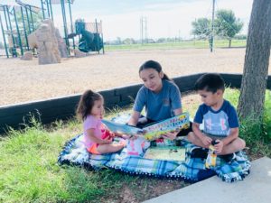 Reading at the park